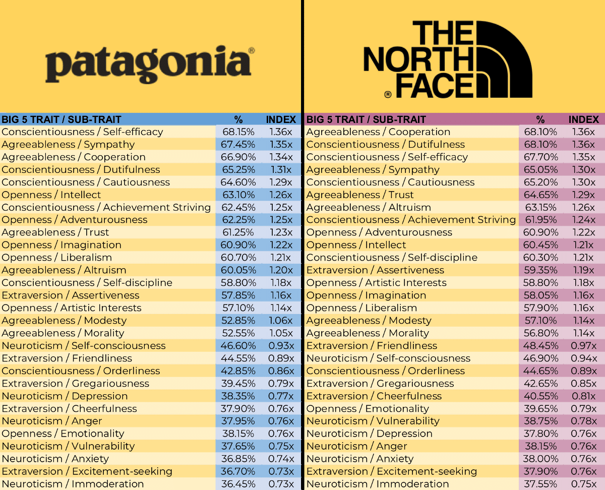 the north face and patagonia